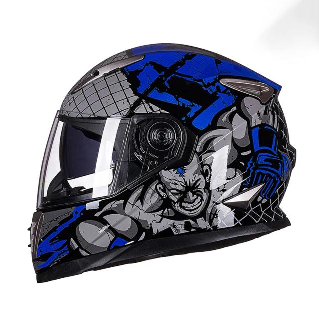 Kask GXT Capacete de Moto de Rosto Inteiro para Corrida Downhill Aprovado pelo Ponto para Homens e Mulheres