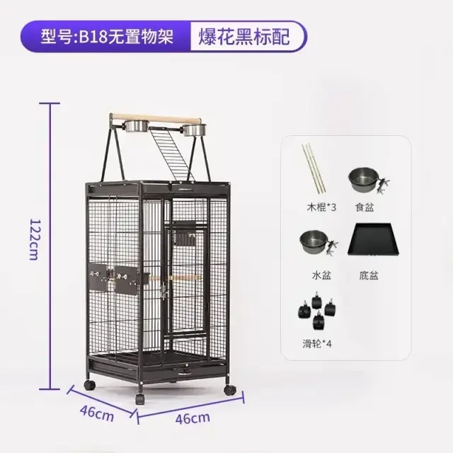 Gaiola de Metal para Papagaios Grande - Aviário de 180cm Ideal para Animais de Estimação