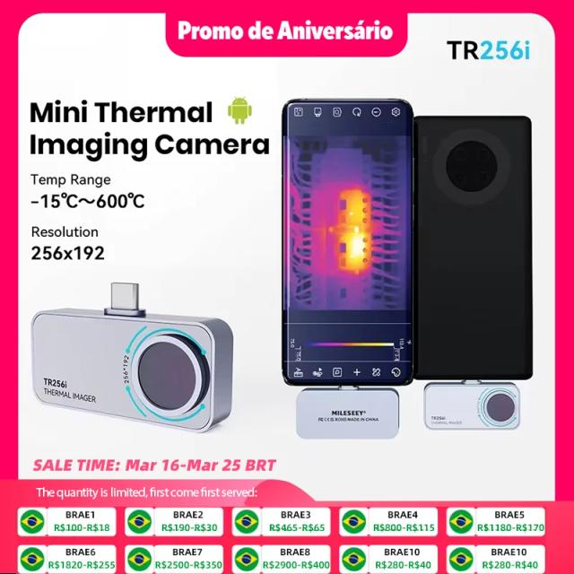 MILESEEY TR256i Câmera Térmica 256x192 para Android iPhone Reparo PCB