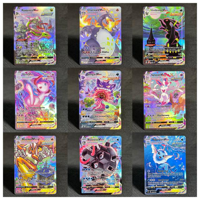 PROXIES VMAX Pokémon Charizard Flareon Leafeon Rayquaza Umbreon Vaporeon Rare Holographic PKM PTCG Trading Card