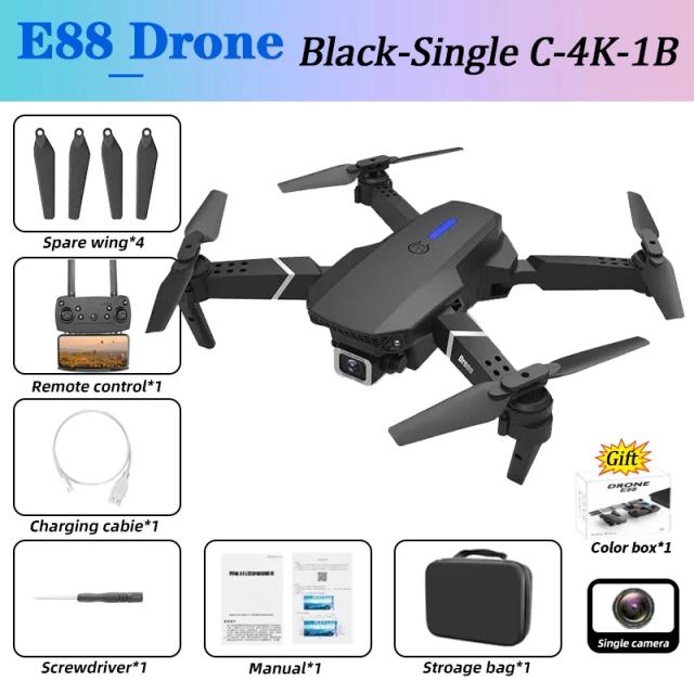 KBDFA E88Pro Drone 4K HD Câmera Dupla 3000m Controle Remoto