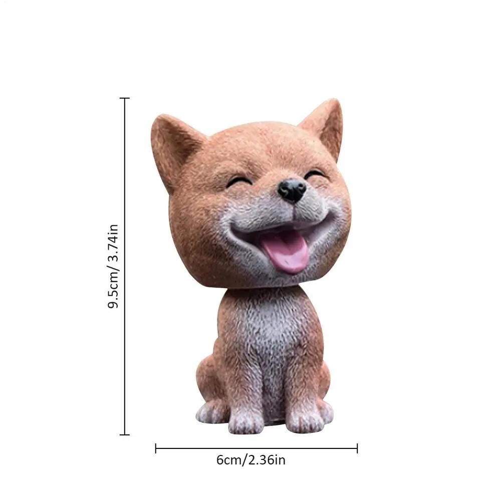 Balançando a cabeça do cão ornamento resina bonito bobblehead decoração oscilação balançando cabeça de nada bonecas presente para interior do carro casa quarto - Image 1