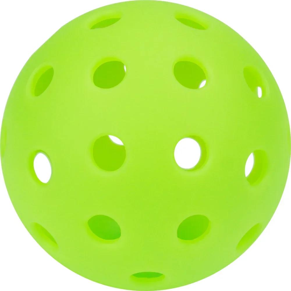 Pickleball luminoso para jogos e treinos noturnos, bola verde, brilho no escuro, bola de golfe colorida, 40 buracos, 74mm, 6pcs - Image 1