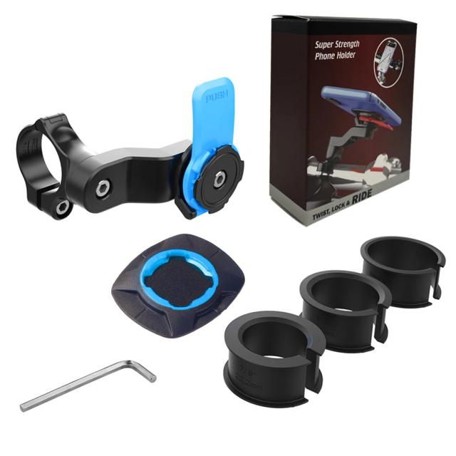 Suporte de Telefone para Guidão de Bicicleta e Moto Antivibração Azul 4.7-7.2 polegadas