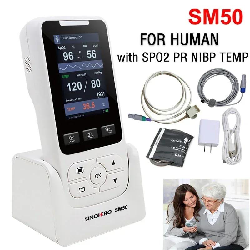 Monitor portátil de sinais vitais, monitor multiparâmetro clínico hospitalar, taxa de pacientes, spo2 pr nibp temp, equipamento de enfermagem humana - Image 1