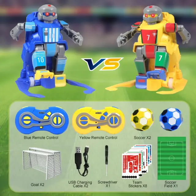 Teeggi Robô de Futebol RC Batalha Interativo 2 Peças