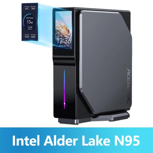 ACEMAGIC S1 Mini PC Gamer Windows 11 Intel 12th Alder Lake N100 16GB DDR4 1TB SSD