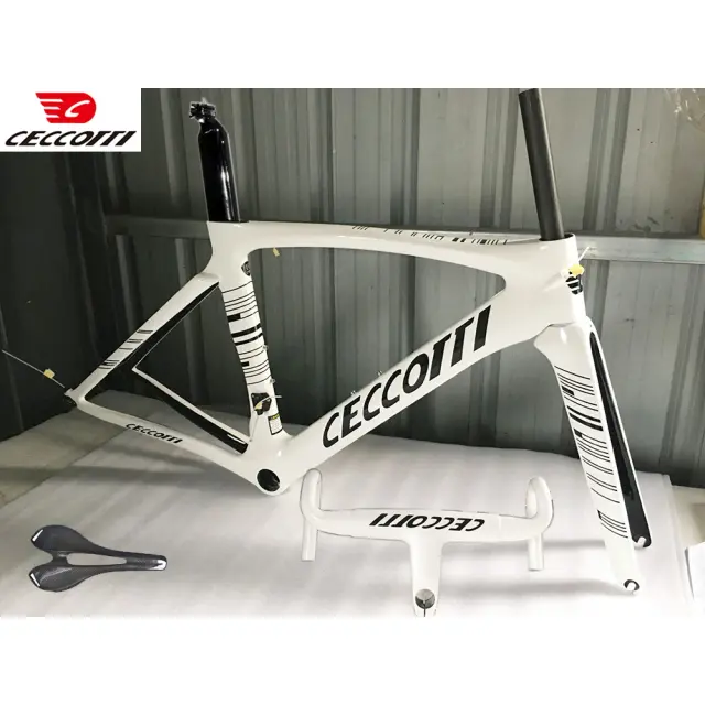 Ceccotti Quadro de Bicicleta de Estrada Fibra de Carbono T1000 Freio V Tamanho 46-58cm