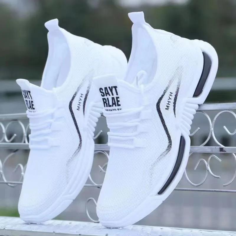 Lazer tênis de corrida novo verão dos homens na moda respirável tênis sola macia sapatos de malha resistente versátil sapatos esportivos masculinos - Image 1