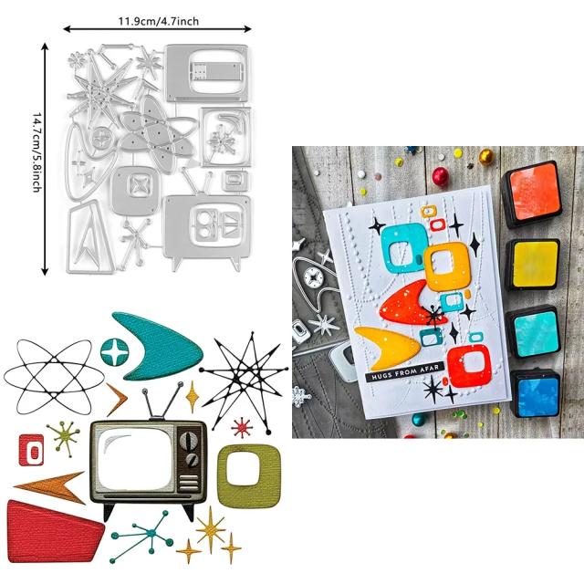 Molde de Corte de Metal Aço Carbono para Scrapbooking e Cartões DIY - 1 Unidade