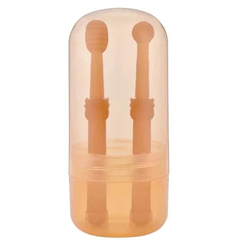 2x conjunto escova dentes para animais estimação silicone gatos cães dental-saúde 360 cabeça cilindro - Image 1