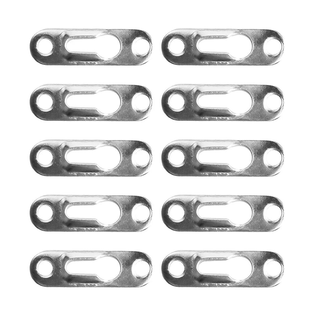 Metal Photo Hanging Placas com Parafuso, Picture Frame Hanger, Espelhos de Parede, Relógio Suporte Gancho, Bronze, Tom Prata, Home Gallery, 20pcs - Image 1