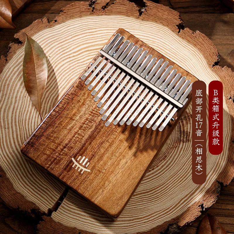 Hluru 17 21 teclas kalimba polegar piano instrumento musical de madeira de alta qualidade kalimba 21 teclas dedo piano iniciantes instrumento portátil - Image 1
