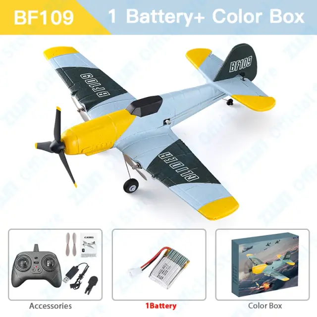 Avião RC BF109 Profissional 2.4G EPP Espuma Planador Voador