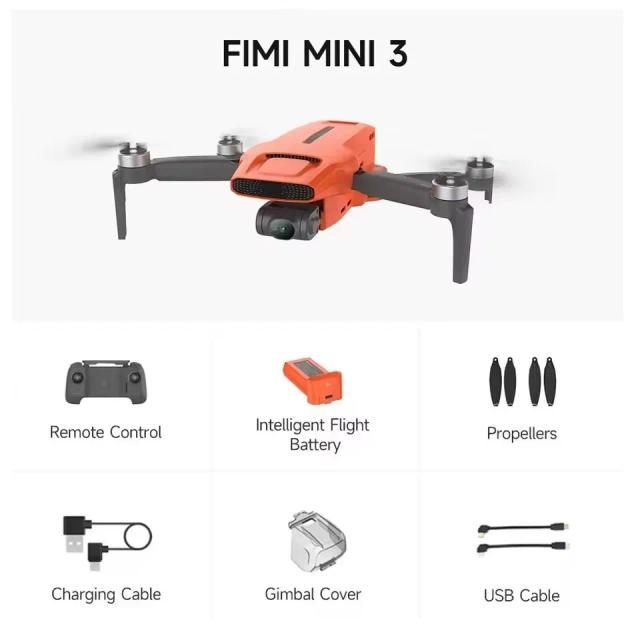 Fimi Mini 3 Drone 4K 60fps AI Super Night Video 9km 249g Ultraleve