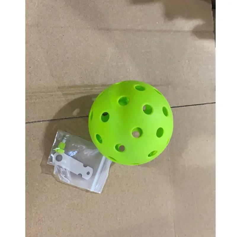 LED Iluminado Pickle Ball, Luz Eletrônica Noturna, Bola Oca, Flutuante Equipamento De Críquete, Verde, 40 Buracos, 74mm, Atacado, Novo - Image 1