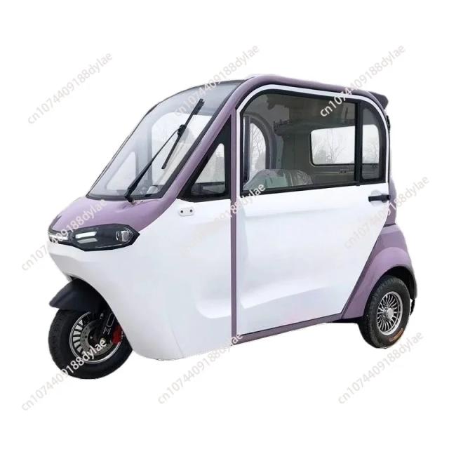 Triciclo Elétrico Fechado Doméstico Premium - Transporte Seguro e Confortável