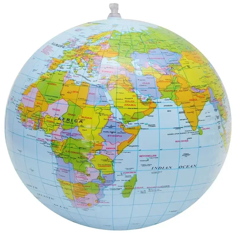 16 Polegada 30cm inflar globo bola de praia brinquedo mapa educação geografia ensino balão adereços presente aniversário do miúdo piscina água globos ar - Image 1