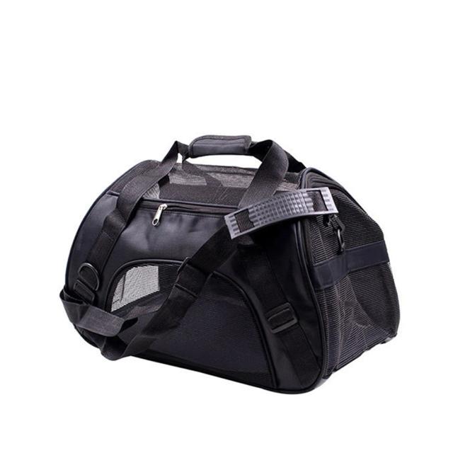Bolsa Portátil e Respirável para Pets: Sacos Macios para Cães e Gatos com Design Azul Elegante