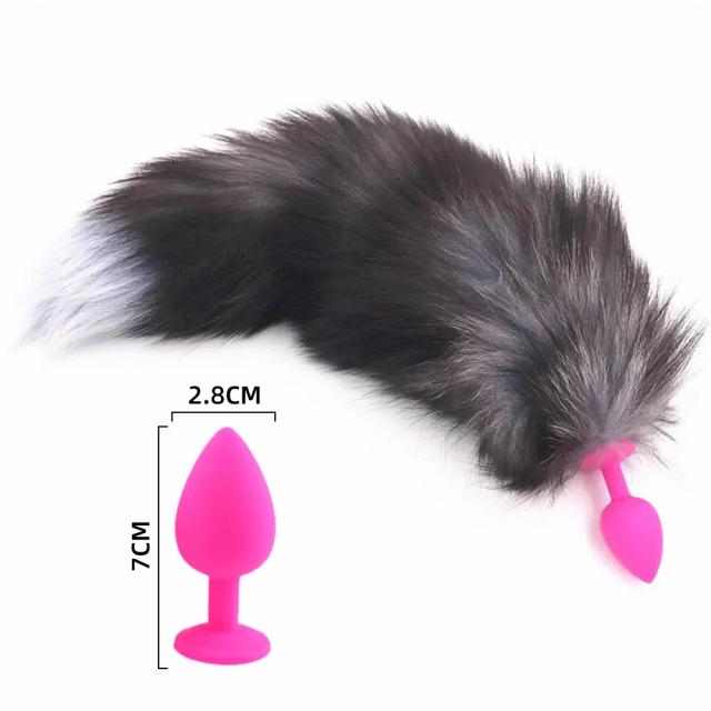 Fox Tail Plug Anal Silicone Erótico para Mulheres - Brinquedo Sensual para Casais