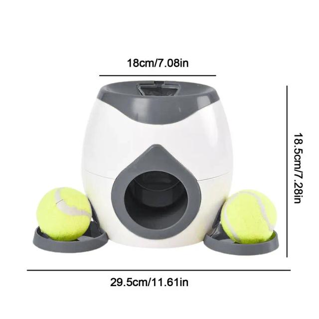 Lançador Automático de Bolas para Cães com 2 Bolas - Brinquedo Interativo e Suprimento de Treinamento