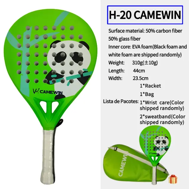 Raquete de Padel Infantil 50% Fibra de Carbono 50% Fibra de Vidro