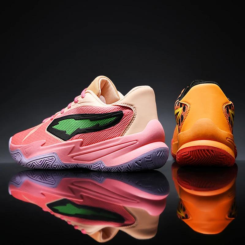 Tênis de basquete atlético masculino amortecimento respirável antiderrapante wearable ginásio treinamento tênis de corrida para homem e mulher - Image 1
