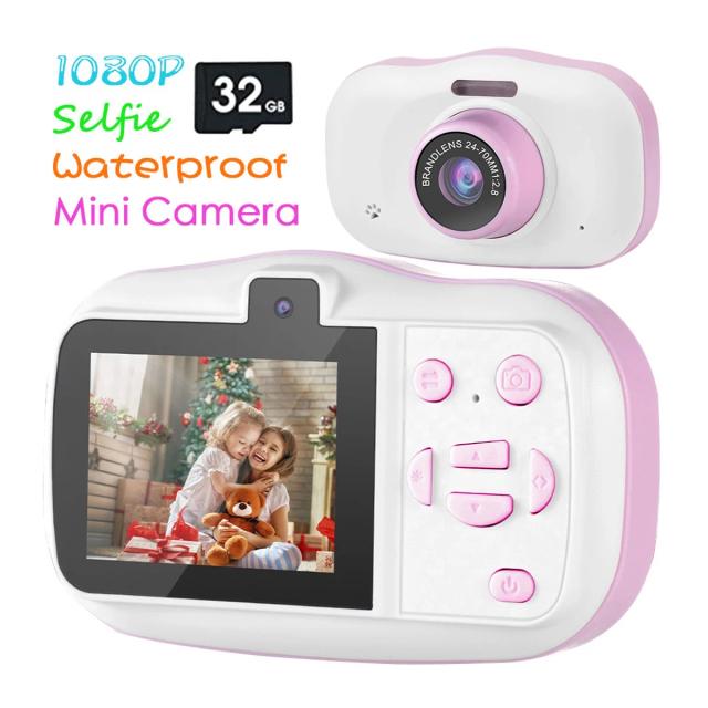 AF91 Câmera Infantil à Prova D'água 1080p Mini Selfie 32GB