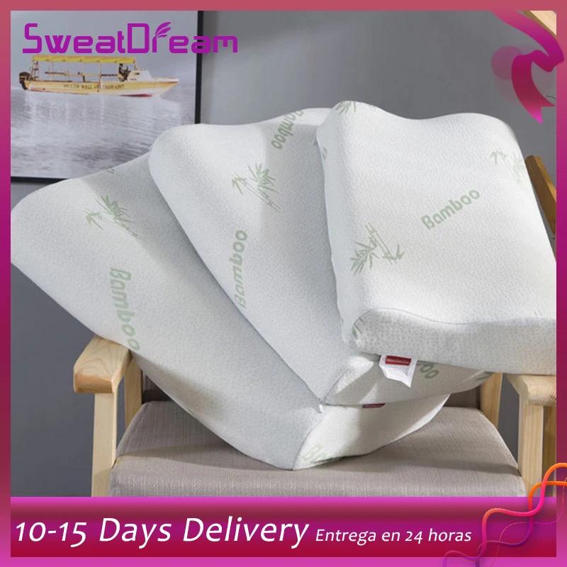 Almofada Ortopédica Memória Látex Natural, Almofadas de Massagem, Almofada Cervical, Substituição com Capa, Suprimentos do Lar, Dormindo, 1Pc - Image 1