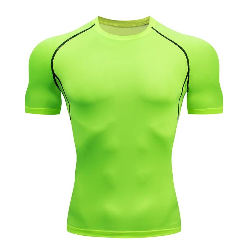 Camiseta de compressão seca rápida masculina, Soccer Jersey, Fitness Sportswear apertado, Ginásio Esporte, Camisa de manga curta, Camisa respirável, Corrida - Image 1
