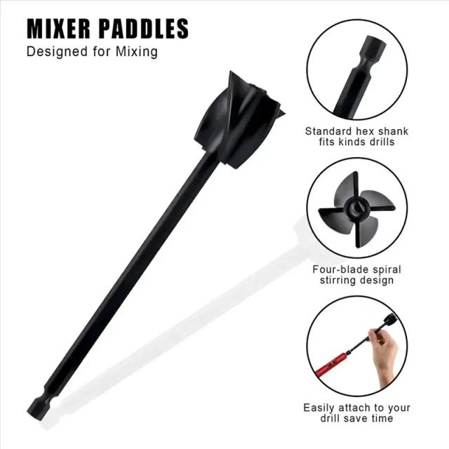 Agitando Rod Ferramenta para Epóxi Mixer Paint Drill Anexo Espiral Lâmina