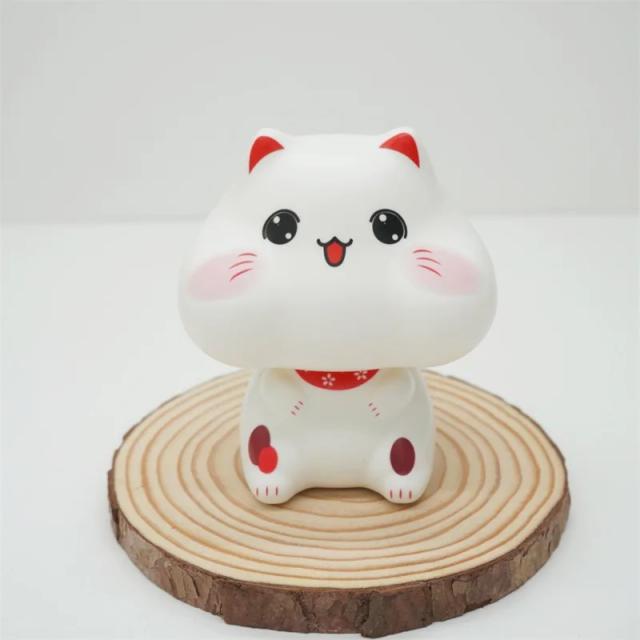 Boneca Solar com Cabeça Balançante - Adorável Ornamento para Carro e Mesa