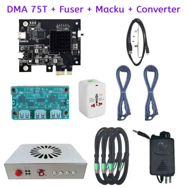 Placa FPGA DMA 75t + Fuser HDMI + Macku - Kit DMA 75t
