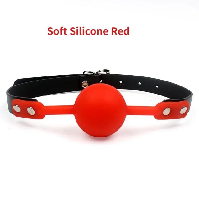 Bola de Mordaça de Silicone Macio para Casais - Acessório Erótico de Bondage