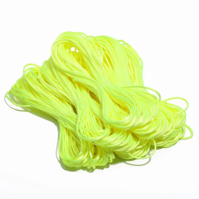 Fio de poliéster para artesanato de pulseiras - 1,5mm, 30m, pacote com 3 rolos em várias cores