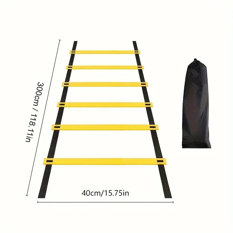 Escada do treinamento da agilidade, 1 grupo, destacável, velocidade, para o futebol, portátil, equipamento desportivo, com velocidade e coordenação melhoradas - Image 1