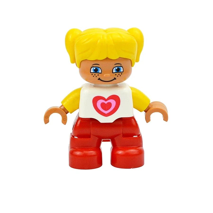 Figuras de ação bonecas tamanho grande blocos de construção trabalhadores da família médico policial agricultor compatível grandes tijolos duplas brinquedos do miúdo - Image 1
