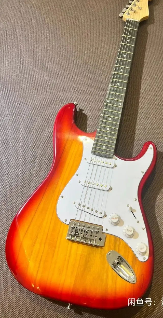 Guitarra Elétrica Sunburst Pescoço de Bordo Escala Madeira de Engenheiro