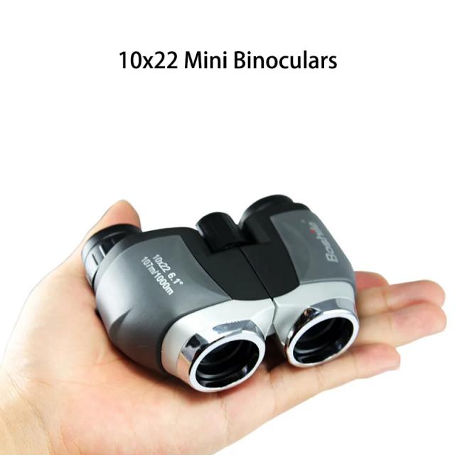 Mini Binóculos Compactos HD 10x22 com Lentes Ópticas de Alta Qualidade para Observação de Aves e Aventura ao Ar Livre
