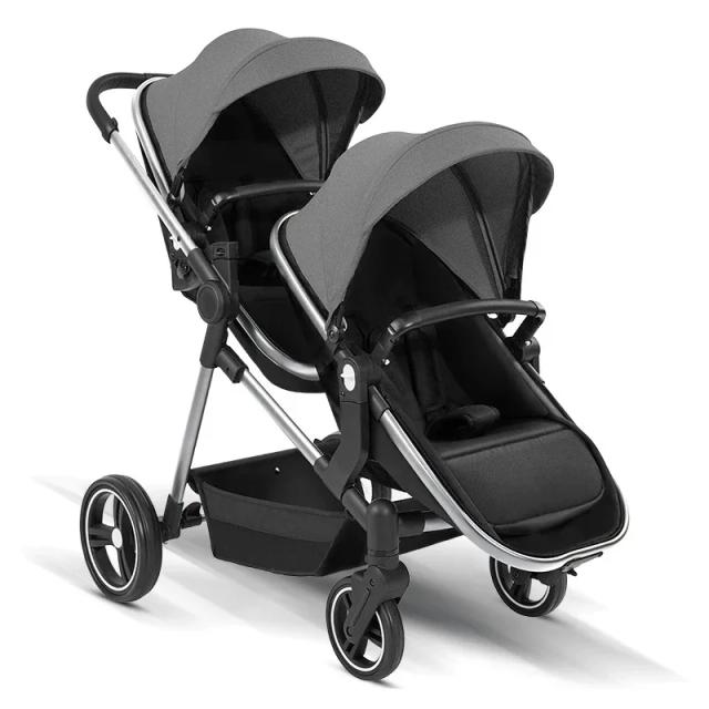 Carrinho de Gêmeos Premium 2025 - Liga de Alumínio Leve - 40kg por Berço