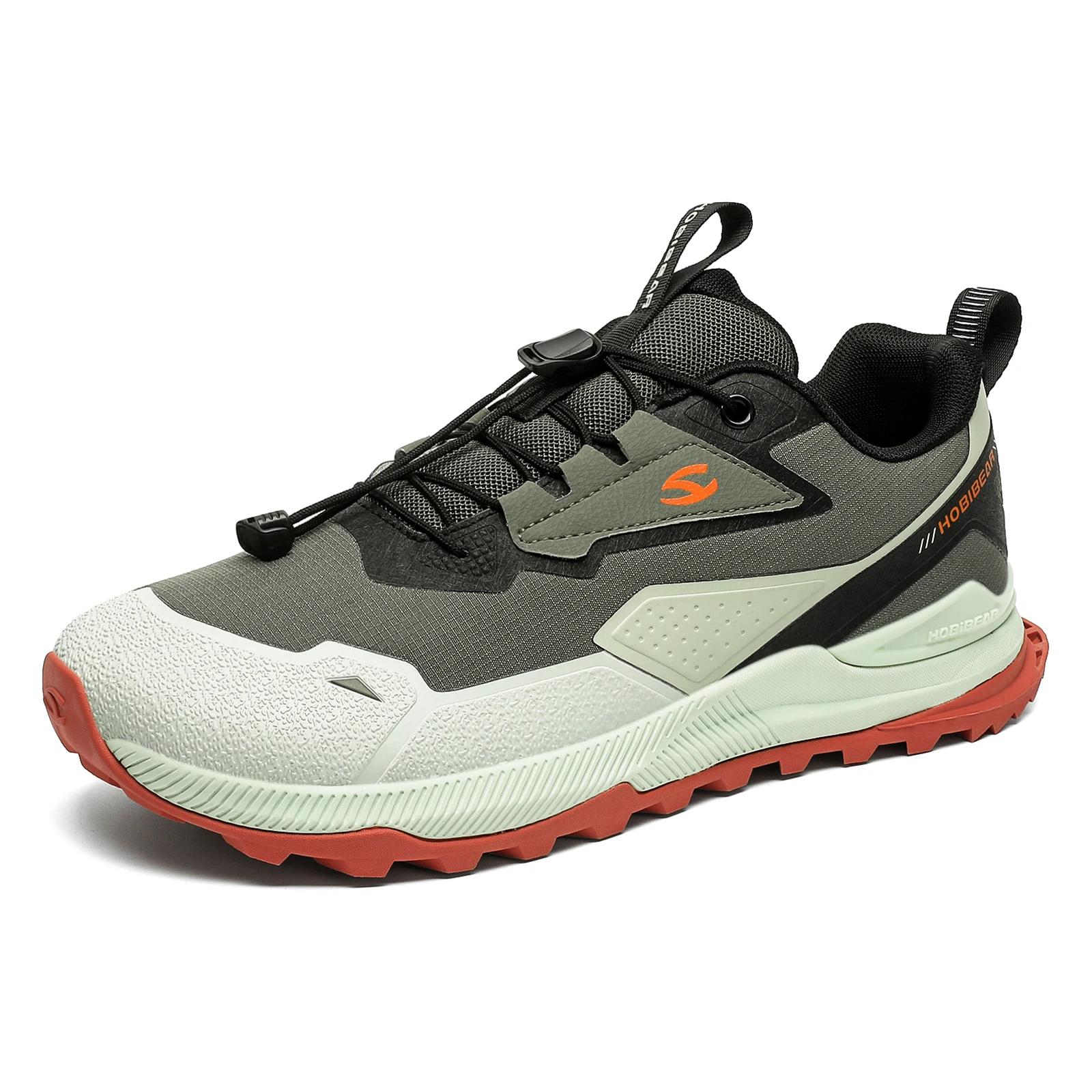 HOBIBEAR Sapatos de caminhada para homens e mulheres com faixa elástica antiderrapante tênis confortáveis para viagens ao ar livre tênis de corrida - Image 1