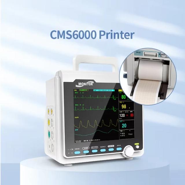 CONTEC Monitor de Paciente Portátil 8" ECG NIBP RESP SpO2 PR TEMP