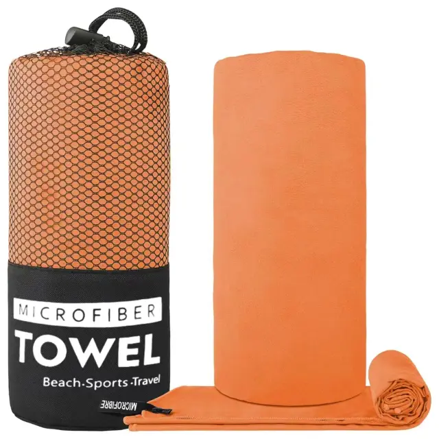 Toalha de Microfibra Esportiva Secagem Rápida Super Absorvente Leve