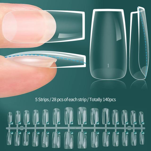 Nailpop instantâneo apex dicas de unhas pro grau grosso unhas falsas salão qualidade extensões acrílicas durável diy suprimentos para unhas 140/150 pçs