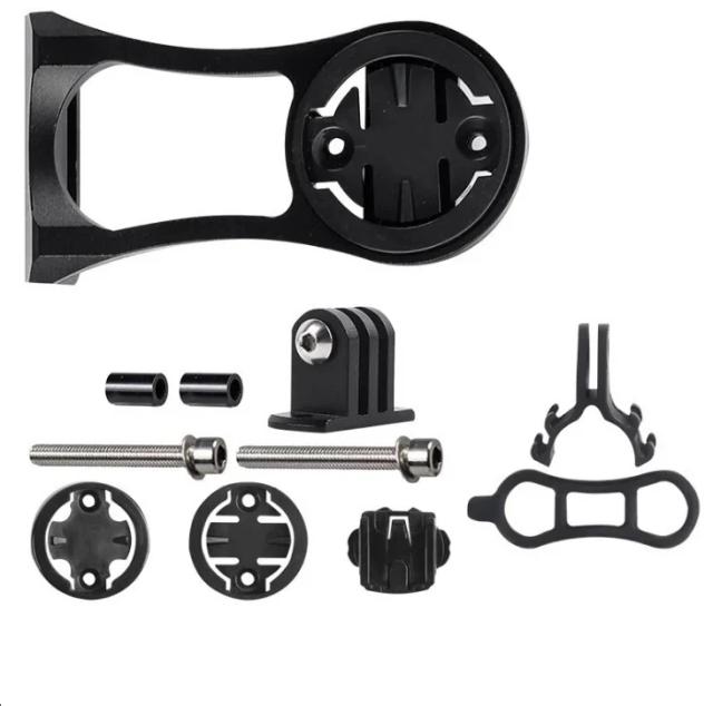 Suporte de Guidão para Câmera de Bicicleta em Liga de Alumínio CNC - Vermelho/Preto