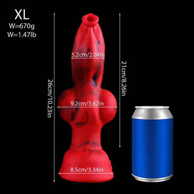 Vibrador Lobo Cão Nó Realista XXL 18+