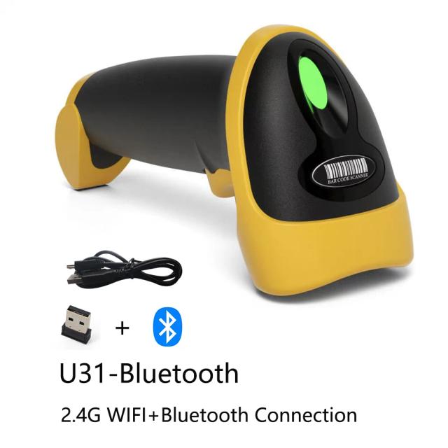 Leitor de Código de Barras 2D/1D Portátil 3 em 1 (Com Fio/2.4G/Bluetooth)