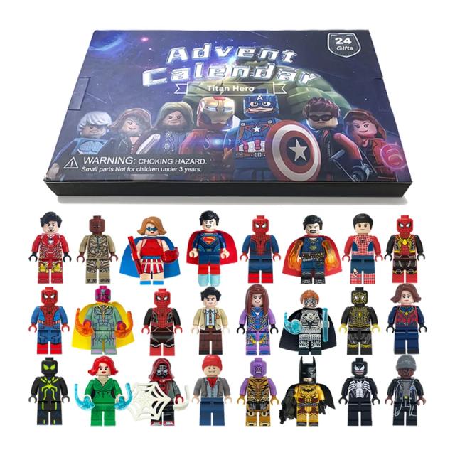 Marvel Avengers Calendário do Advento 24 Peças - Bonecos Colecionáveis