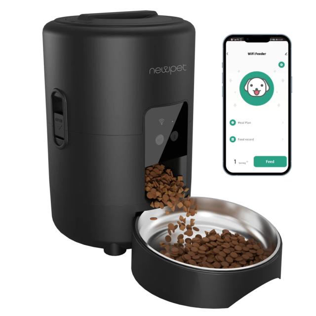 Newpet Alimentador Automático Inteligente 2L para Cães e Gatos com Wi-Fi