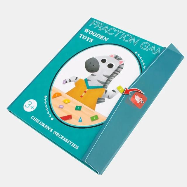 Montessori Brinquedo Educativo de Matemática Fração Magnética 100 Peças